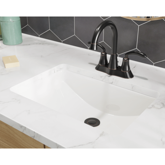 U1913-Bisque Rectangular Porcelain Sink