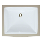 U2450-White Rectangular Porcelain Sink