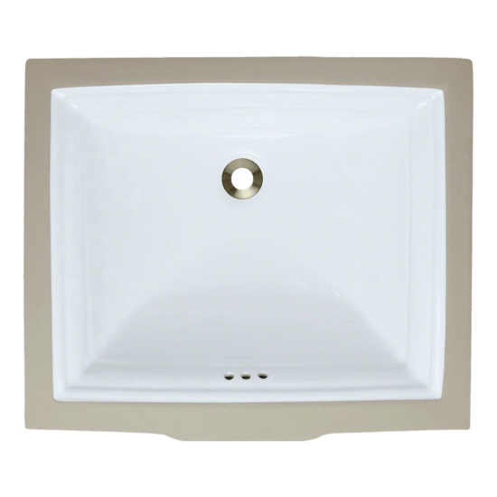 U2450-White Rectangular Porcelain Sink
