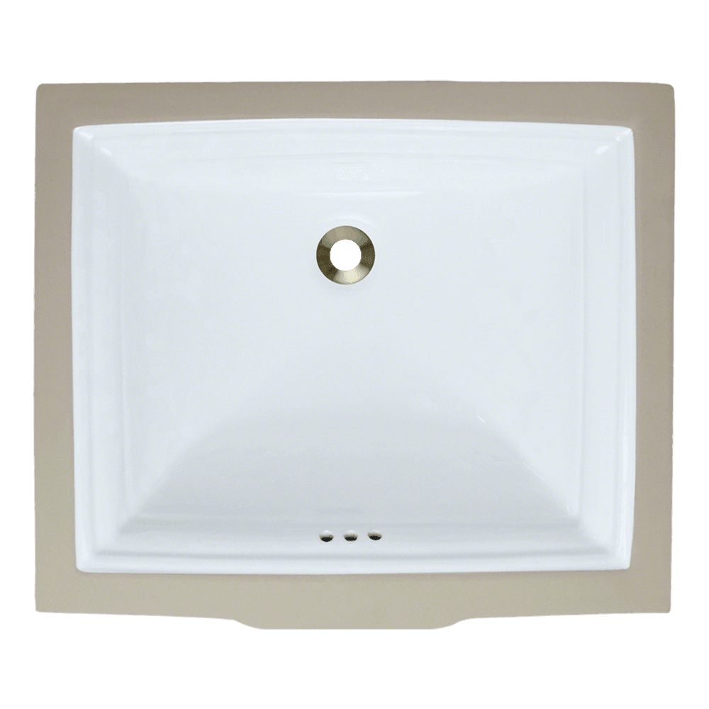 U2450-White Rectangular Porcelain Sink