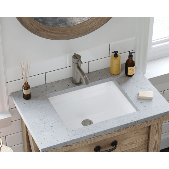U2450-White Rectangular Porcelain Sink