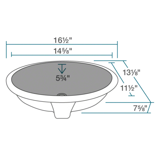 UPS-Black Porcelain Bathroom Sink