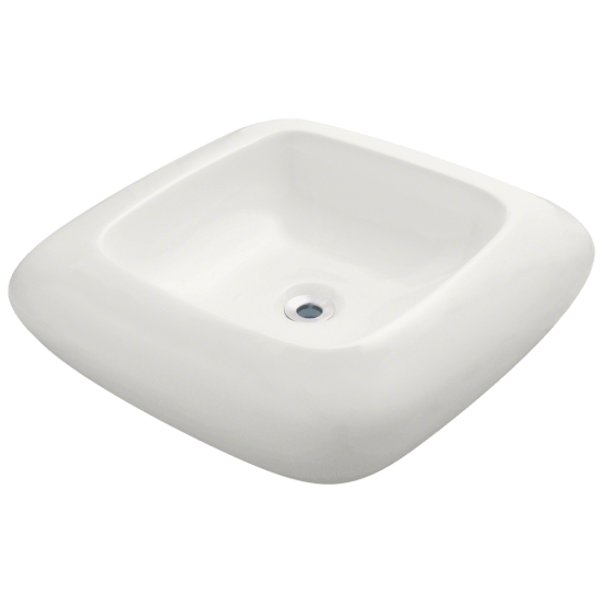 V100-Bisque Pillow Top Porcelain Vessel Sink