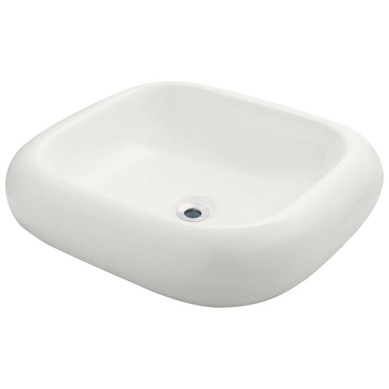 V110-Bisque Pillow Top Porcelain Vessel Sink