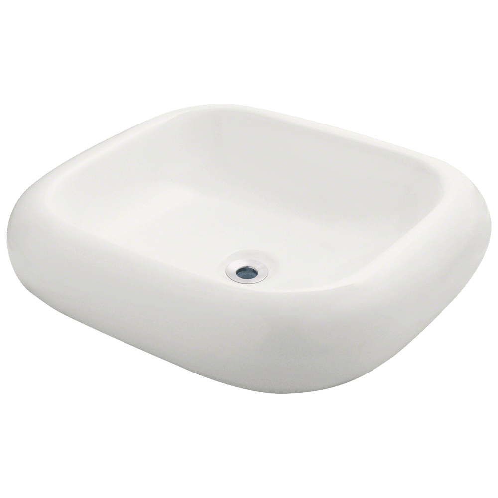 V110-Bisque Pillow Top Porcelain Vessel Sink