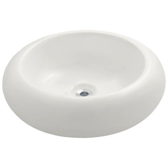 V120-Bisque Pillow Top Porcelain Vessel Sink