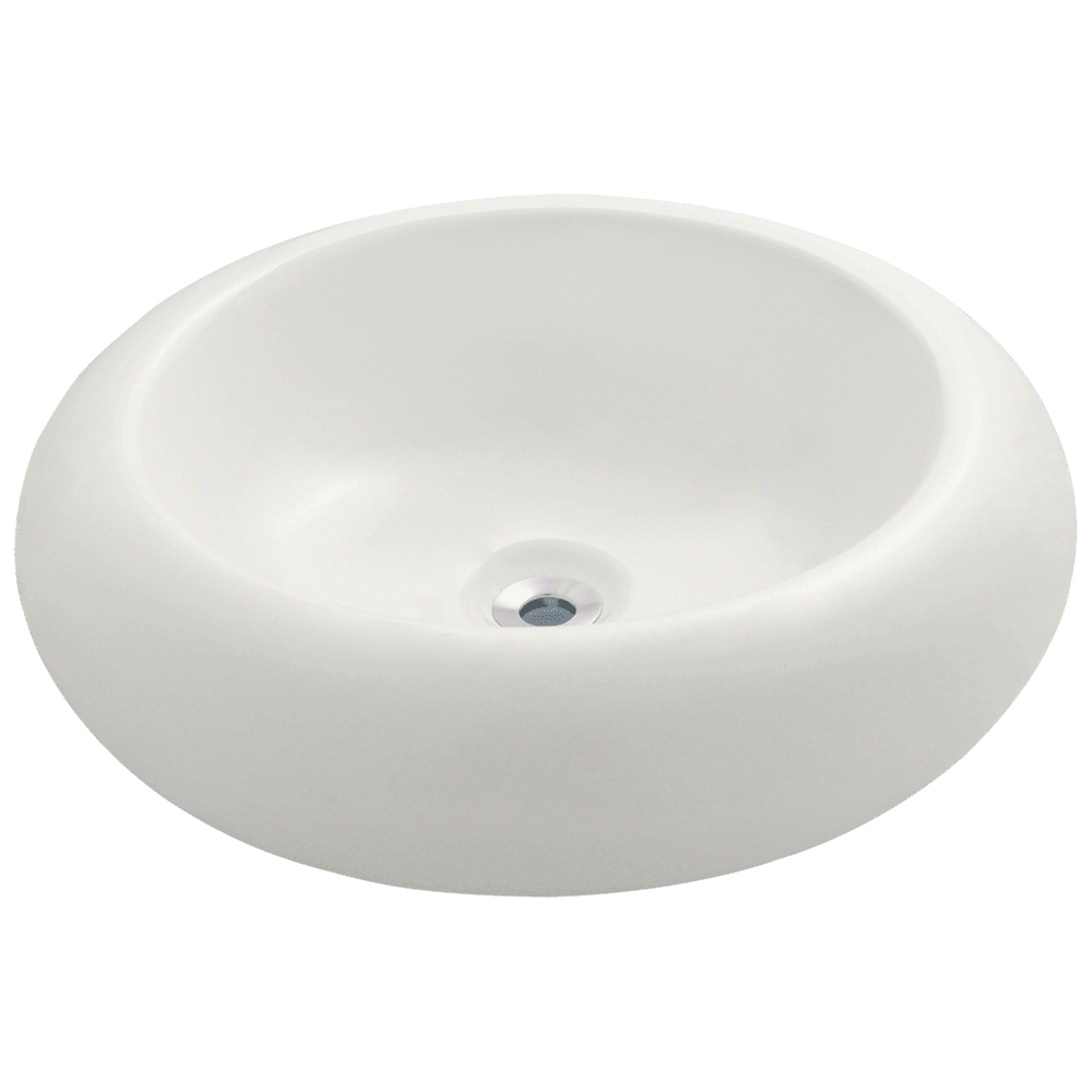V120-Bisque Pillow Top Porcelain Vessel Sink