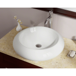 V120-Bisque Pillow Top Porcelain Vessel Sink