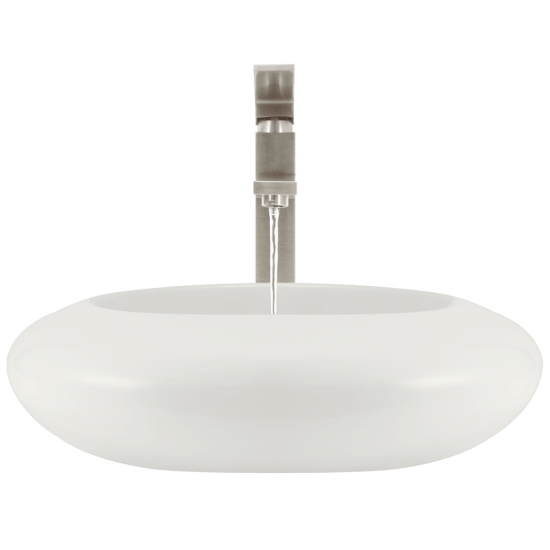 V120-Bisque Pillow Top Porcelain Vessel Sink