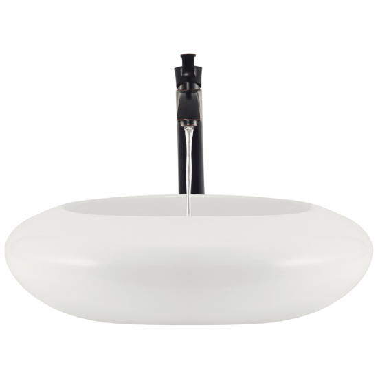 V120-Bisque Pillow Top Porcelain Vessel Sink