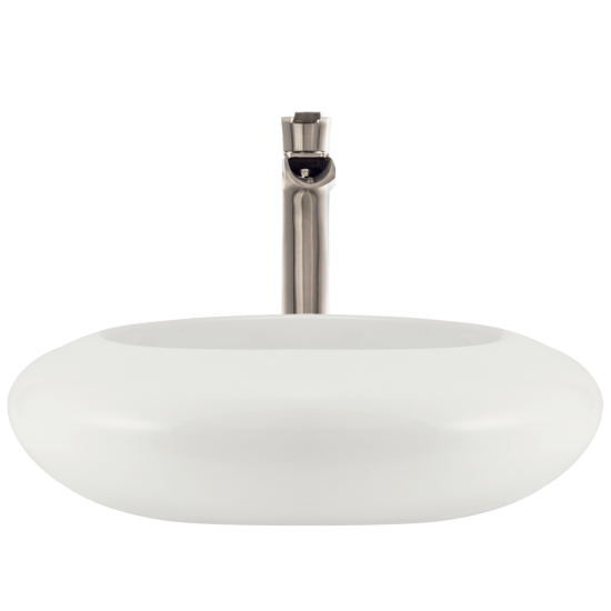 V120-Bisque Pillow Top Porcelain Vessel Sink