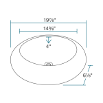 V120-Bisque Pillow Top Porcelain Vessel Sink