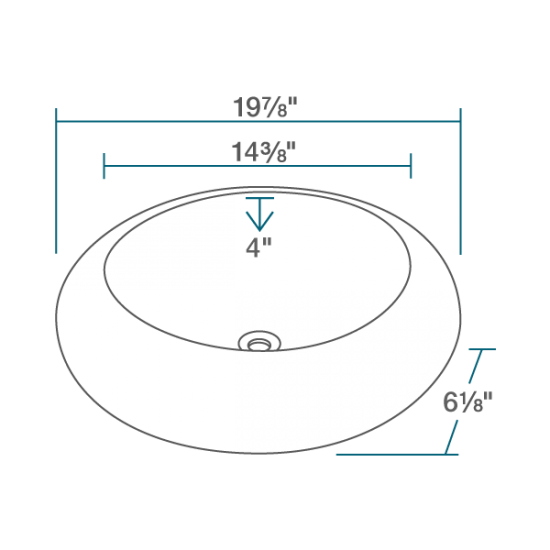 V120-Bisque Pillow Top Porcelain Vessel Sink