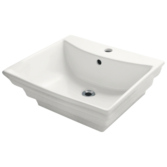 V160-Bisque Porcelain Vessel Sink