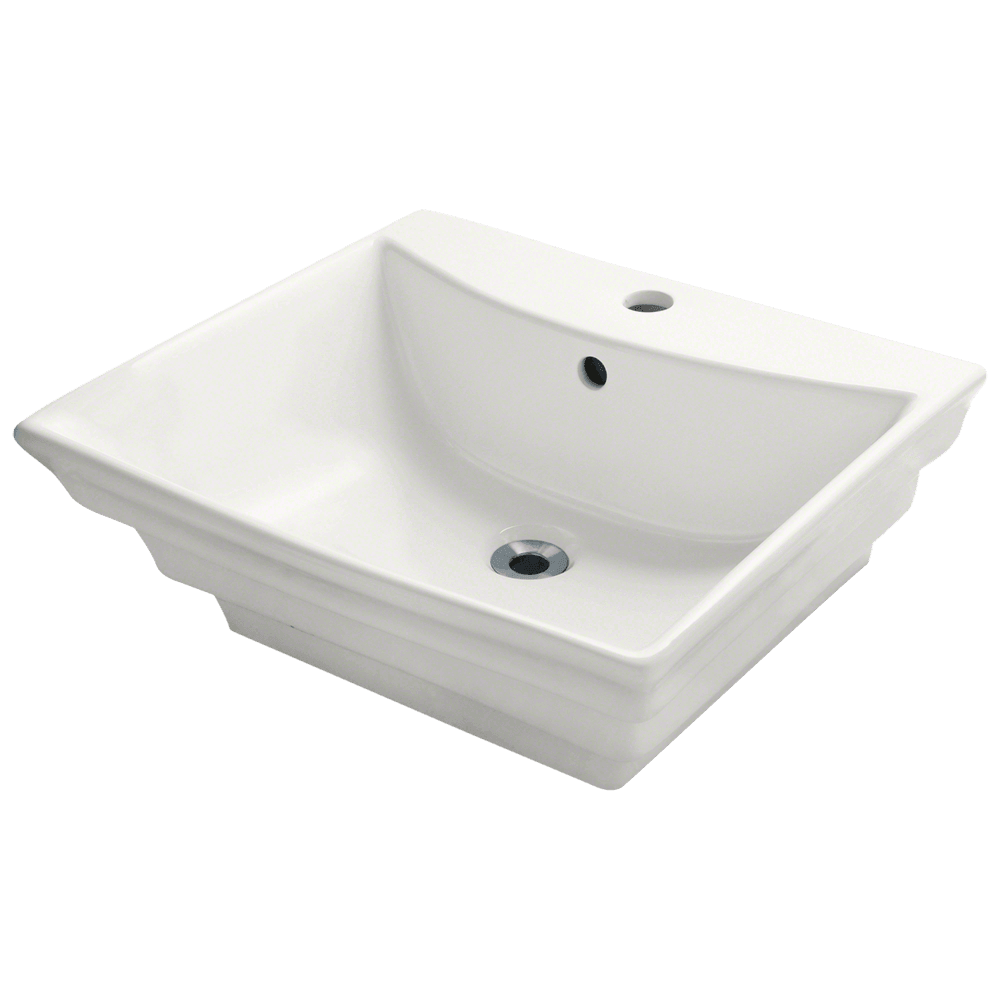 V160-Bisque Porcelain Vessel Sink