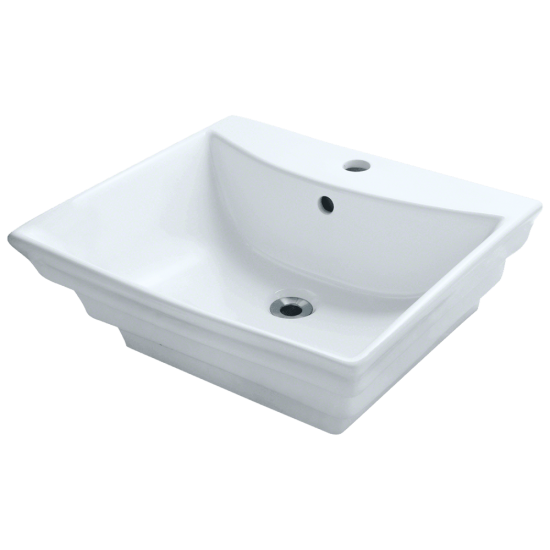 V160-White Porcelain Vessel Sink
