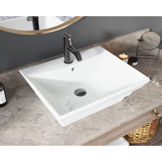 V160-White Porcelain Vessel Sink