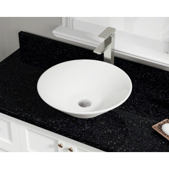 V220-Bisque Porcelain Vessel Sink