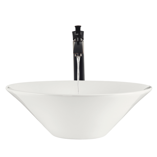 V220-Bisque Porcelain Vessel Sink