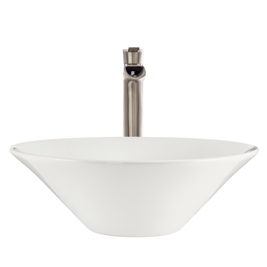 V220-Bisque Porcelain Vessel Sink