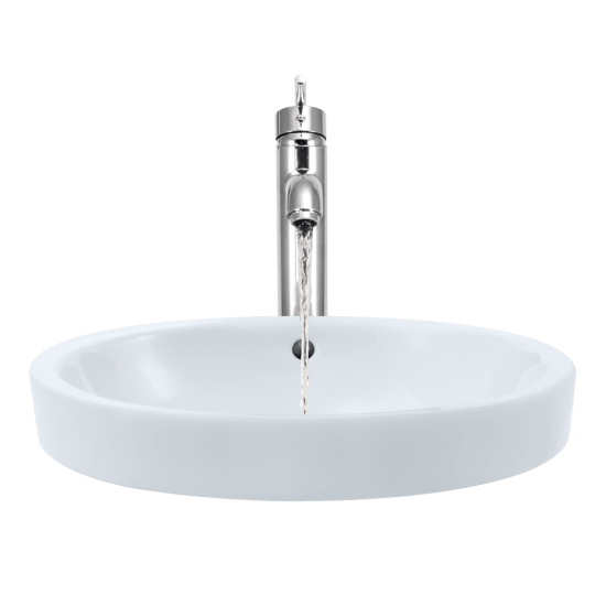 V22182-White Porcelain Drop-In Sink