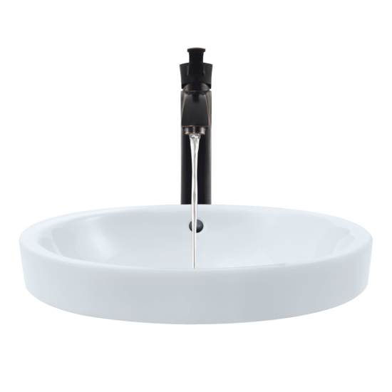 V22182-White Porcelain Drop-In Sink