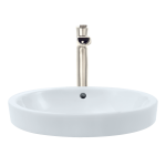 V22182-White Porcelain Drop-In Sink