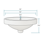 V22182-White Porcelain Drop-In Sink