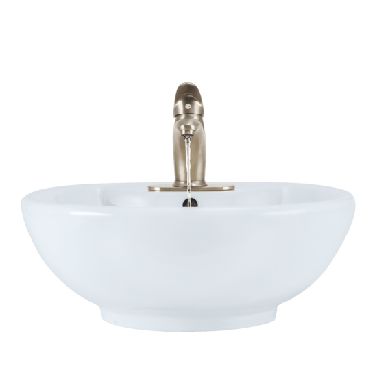 V2702-White Porcelain Vessel Sink