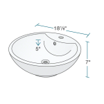 V2702-White Porcelain Vessel Sink