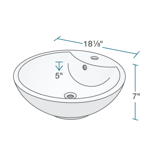 V2702-White Porcelain Vessel Sink