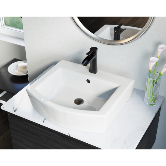 V300-Bisque Vessel Porcelain Sink