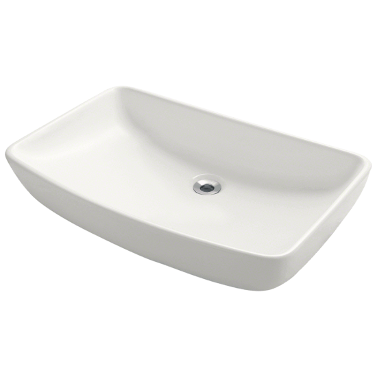 V350-Bisque Porcelain Vessel Sink