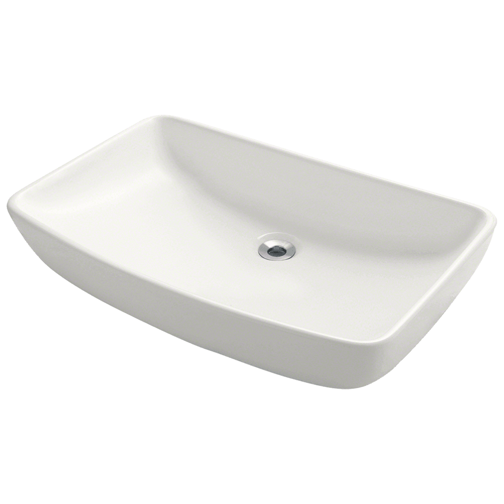 V350-Bisque Porcelain Vessel Sink