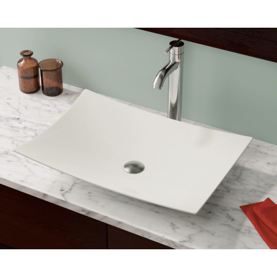 V360-Bisque Porcelain Vessel Sink