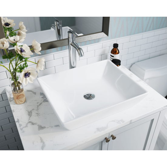 V370-White Porcelain Vessel Sink