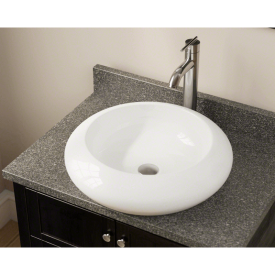 V90-Bisque Porcelain Sink