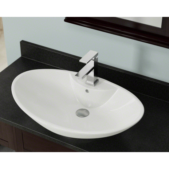 V2102-Bisque Porcelain Vessel Sink