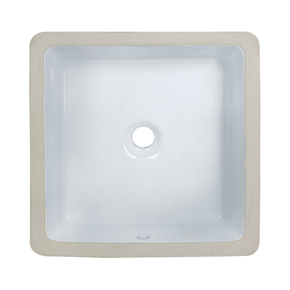 U1414-White Square Porcelain Sink