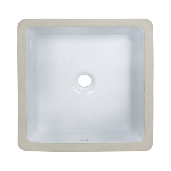 U1414-White Square Porcelain Sink
