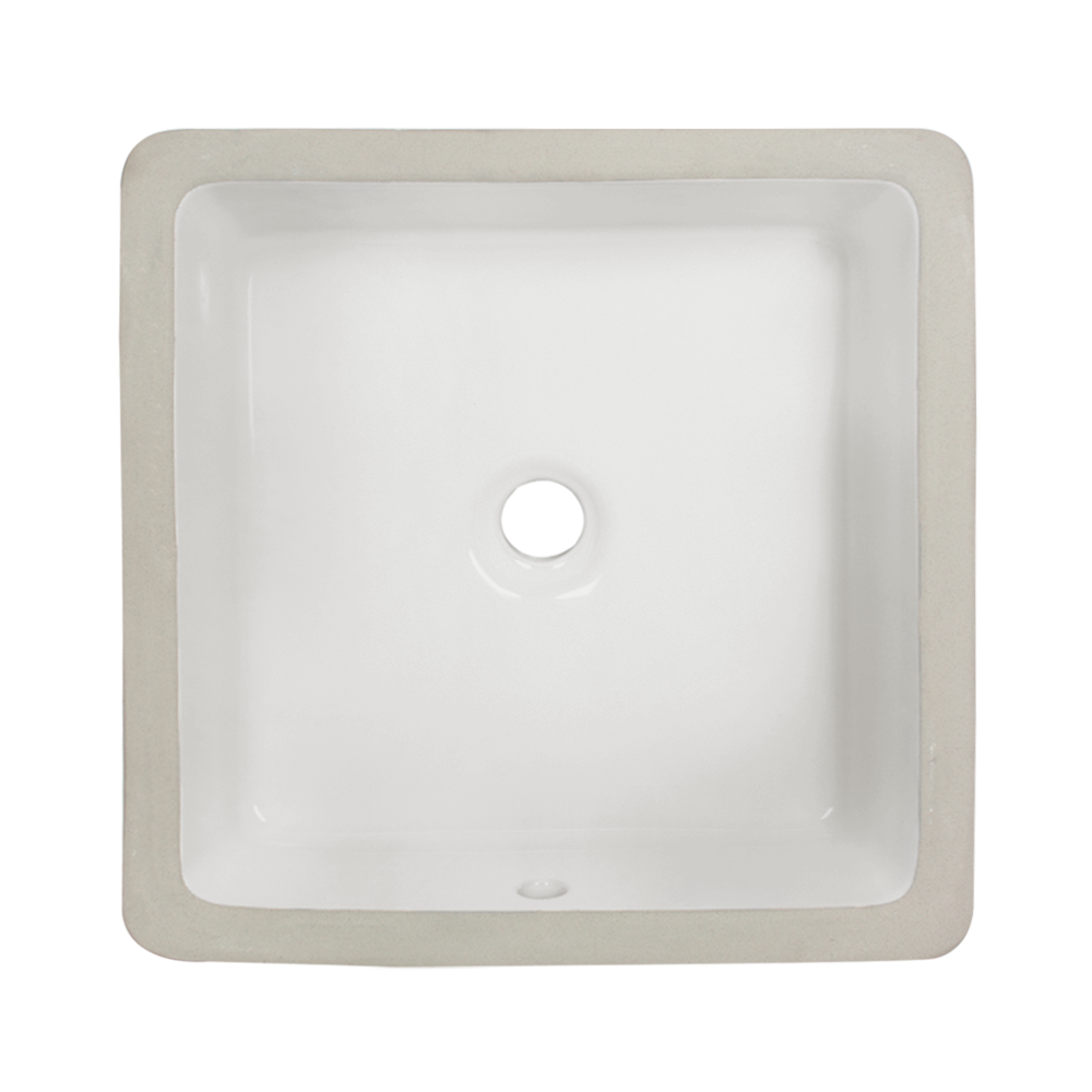 U1414-Bisque Square Porcelain Sink