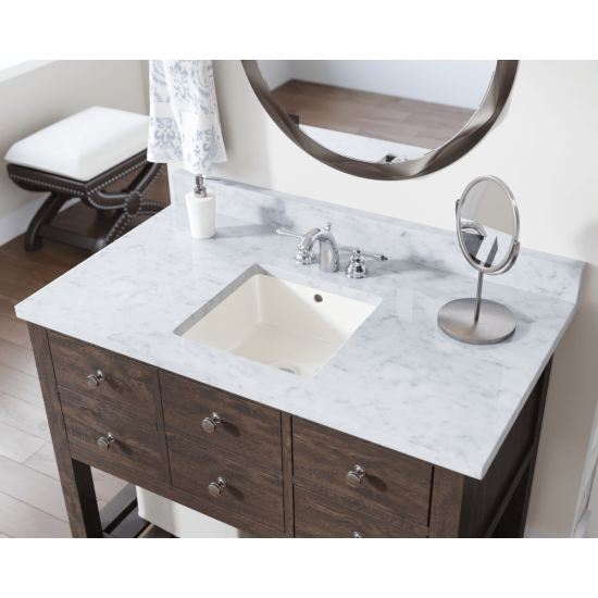 U1414-Bisque Square Porcelain Sink