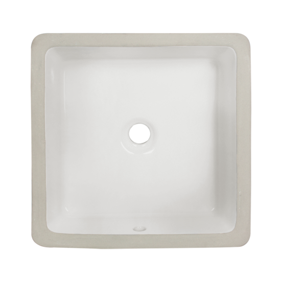 U1414-Bisque Square Porcelain Sink