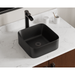 V420 Matte Black Porcelain Vessel Sink