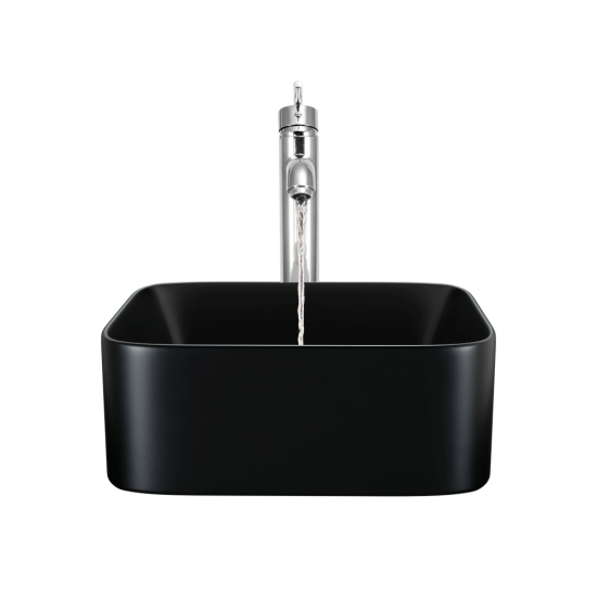 V420 Matte Black Porcelain Vessel Sink