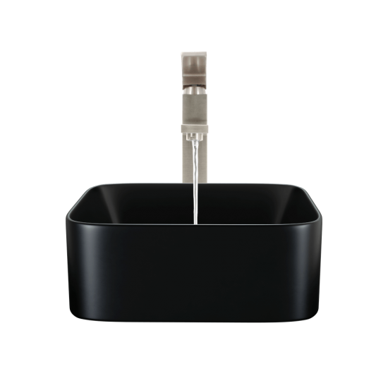 V420 Matte Black Porcelain Vessel Sink