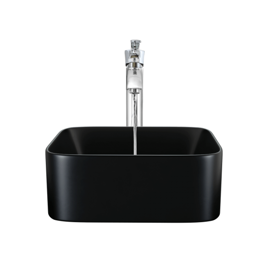 V420 Matte Black Porcelain Vessel Sink