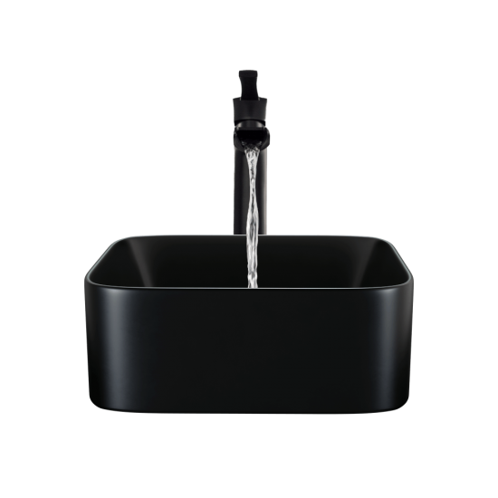 V420 Matte Black Porcelain Vessel Sink