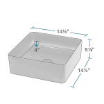 V420 Matte Black Porcelain Vessel Sink