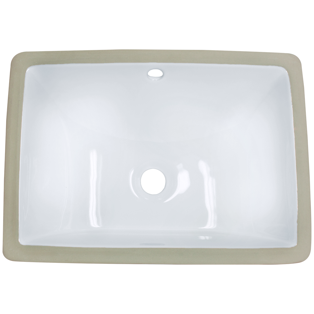 U1611-White Rectangular Porcelain Sink